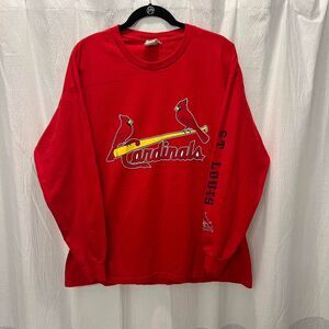Red long sleeve Lee sport St Louis Cardinals baseball shirt